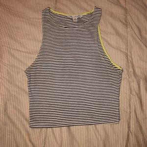 American Eagle black & white striped crop top